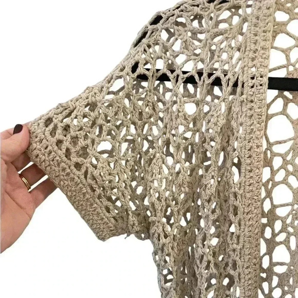 Crochet open front cardigan boho cottagecore small - Picture 3 of 8